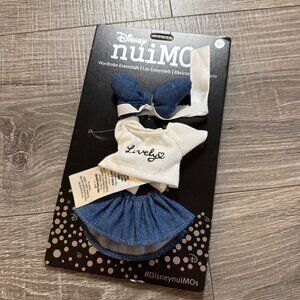 New Disney nuiMOs Wardrobe Essentials Outfit Lovely White Shirt Denim Skirt Bow